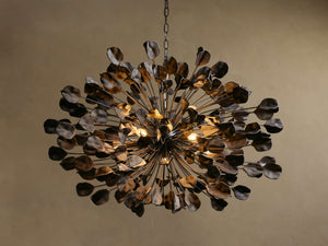 Lunaria Ceramic Leaves Chandelier 42''D