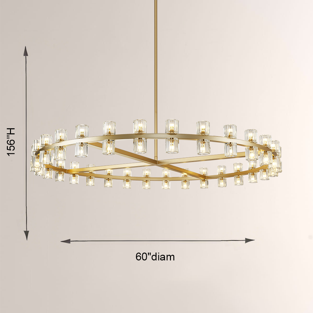 Tara Led Round Chandelier 60"