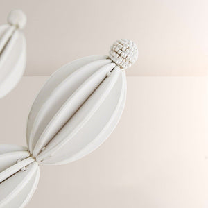 Indi White Wood Chandelier