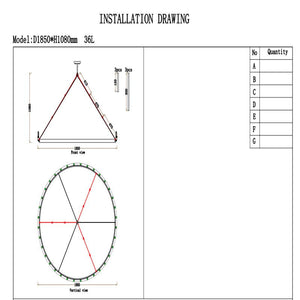Camia Filament Round Chandelier<26"-73">