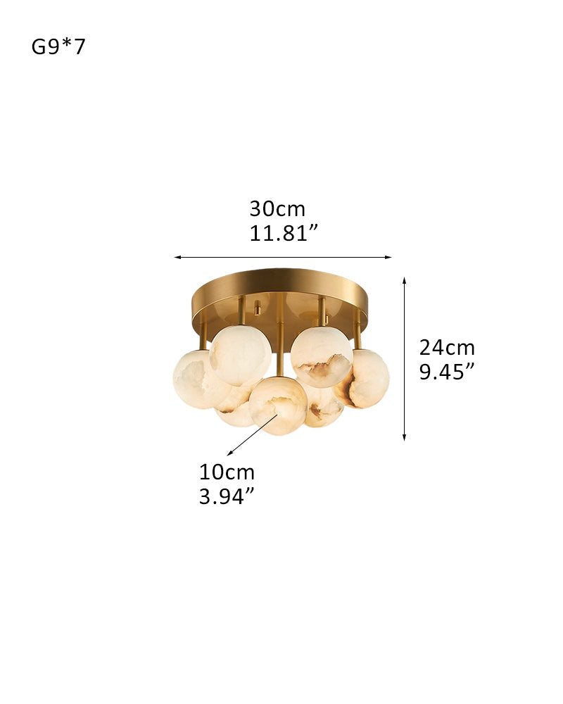 Alabaster Semi Flush Mount