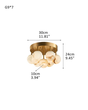 Alabaster Semi Flush Mount
