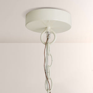 Indi White Wood Chandelier