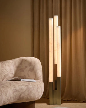 Modern Soft Glow LED Alabaster High Standing Floor Lamp