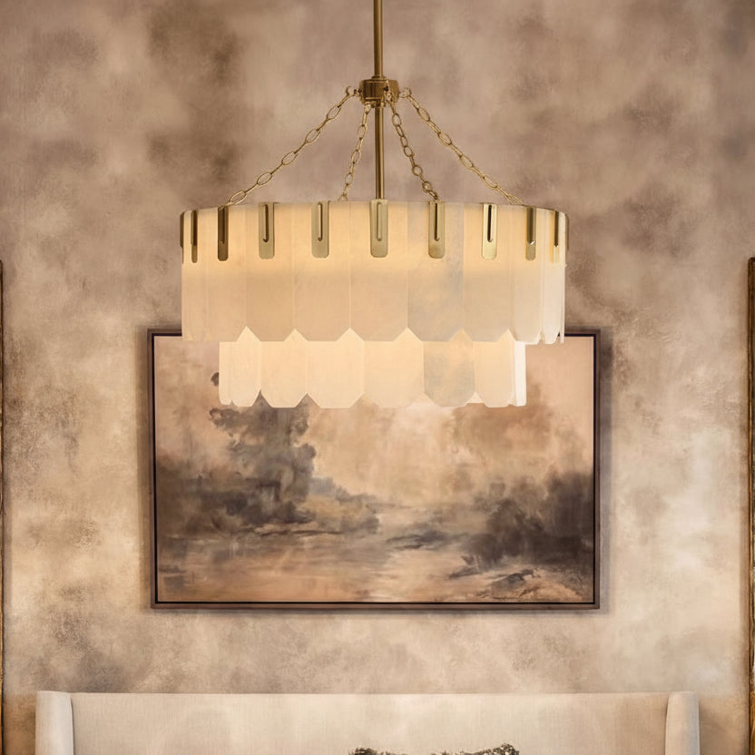Nadia Alabaster Chandelier 30" 41"