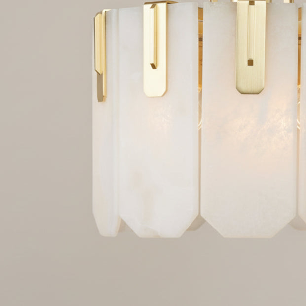 Nadia Alabaster Linear Chandelier 42" Width