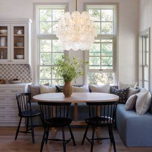 Riviera Glass Disc Chandelier 26"