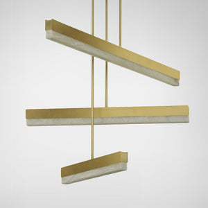 Artes Collective Pendant - Alabaster, Bronze & Satin Brass