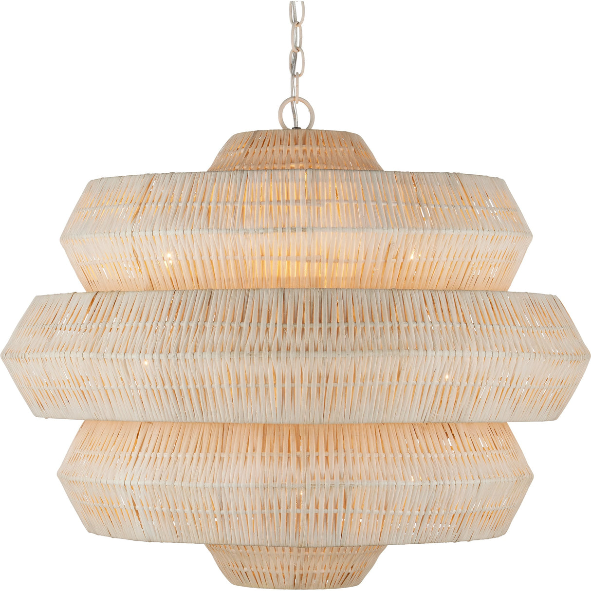 Antibes 3-Tiered Rattan Chandelier