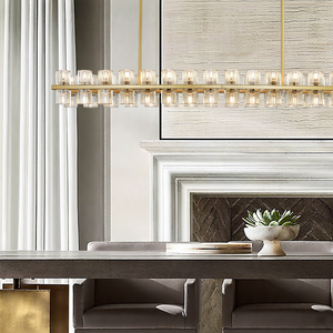 Tara Led Rectangular Chandelier 54"