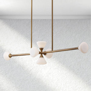 Furnviro Opaline Linear Chandelier