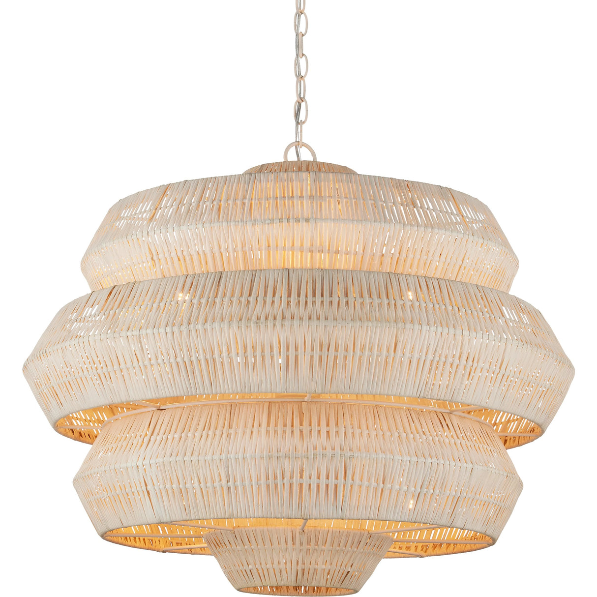 Antibes 3-Tiered Rattan Chandelier