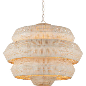 Antibes 3-Tiered Rattan Chandelier