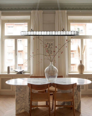 Ring Alabaster Oval Chandelier