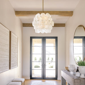 Riviera Glass Disc Chandelier 26"