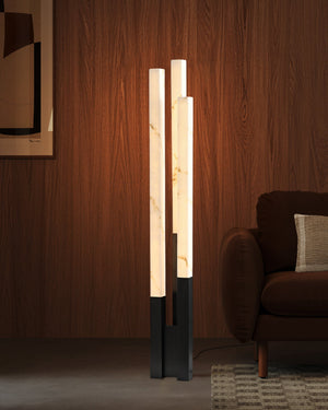 Modern Soft Glow LED Alabaster High Standing Floor Lamp