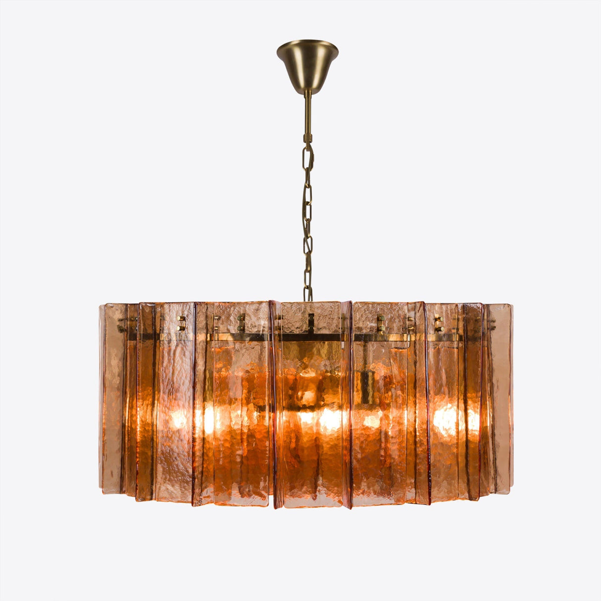 Berlin Chandelier Amber Glass 35" W 47" W