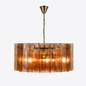 Berlin Chandelier Amber Glass 35" W 47" W