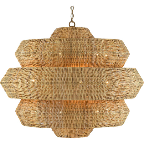 Antibes 3-Tiered Rattan Chandelier