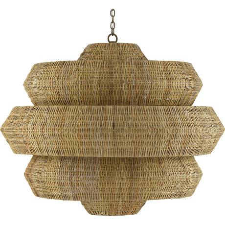 Antibes 3-Tiered Rattan Chandelier