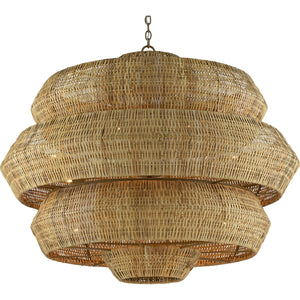 Antibes 3-Tiered Rattan Chandelier