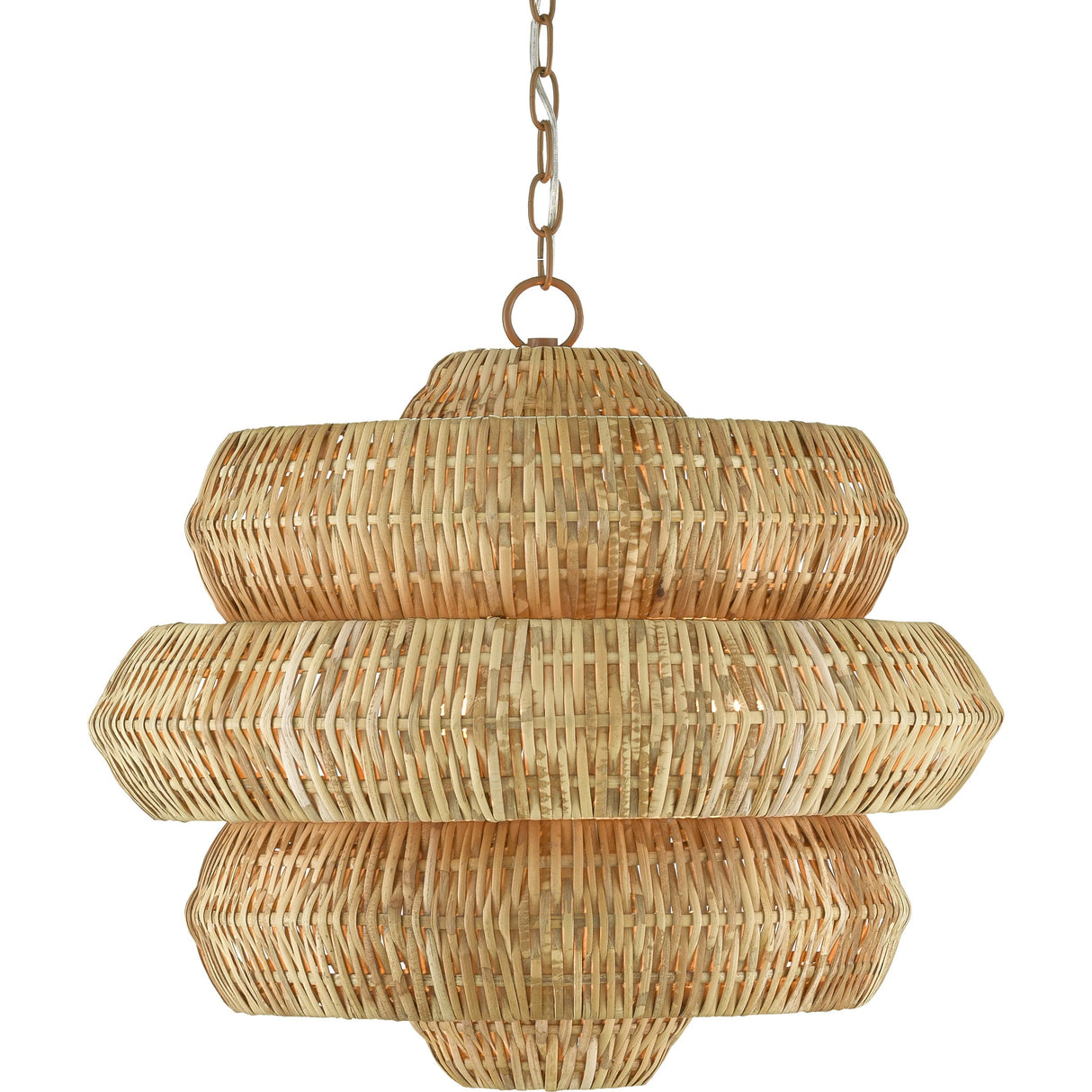 Antibes 3-Tiered Rattan Chandelier