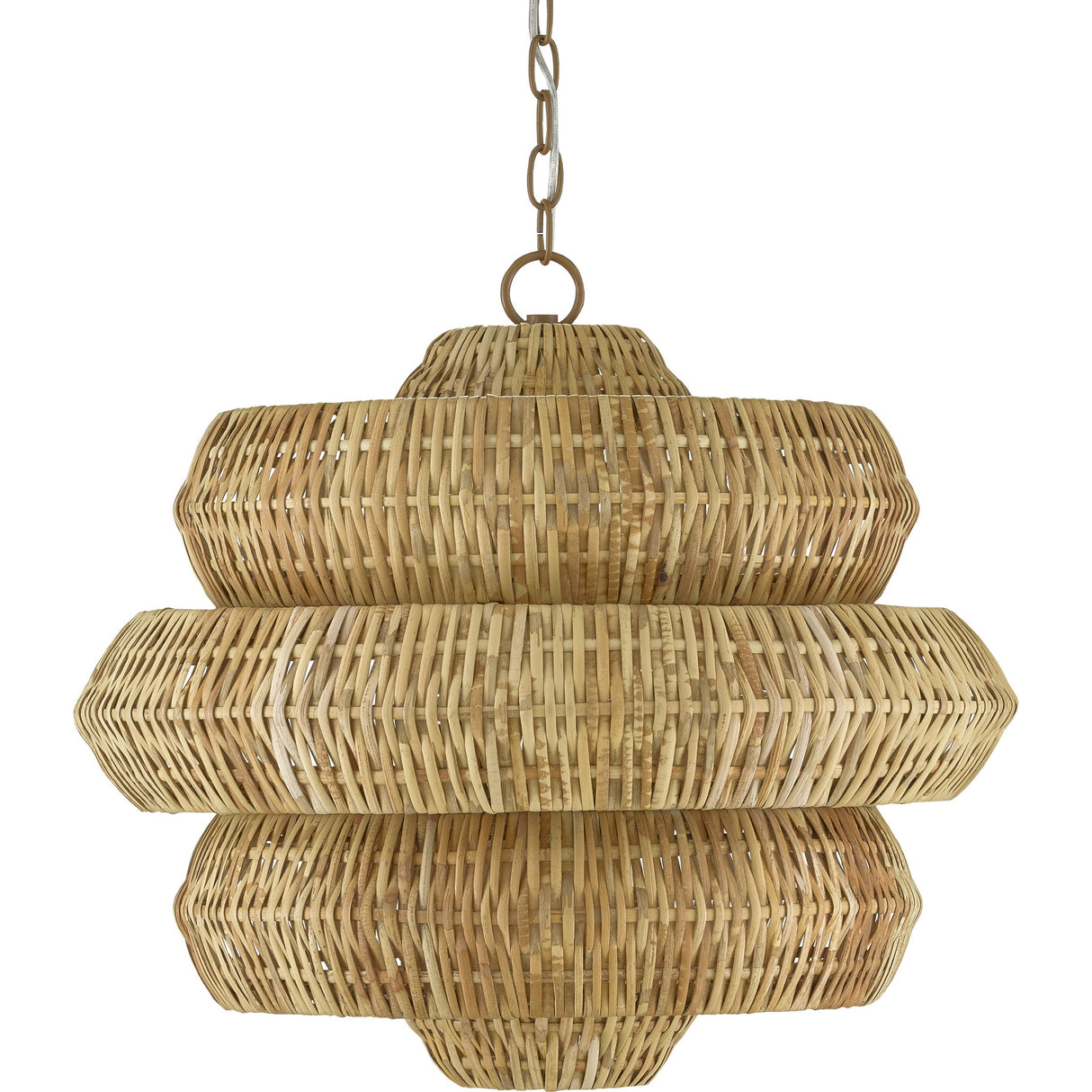 Antibes 3-Tiered Rattan Chandelier