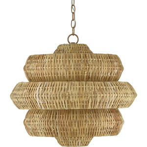 Antibes 3-Tiered Rattan Chandelier