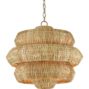Antibes 3-Tiered Rattan Chandelier