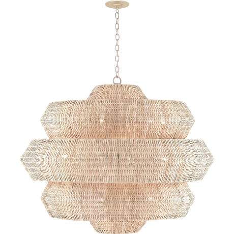 Antibes 3-Tiered Rattan Chandelier
