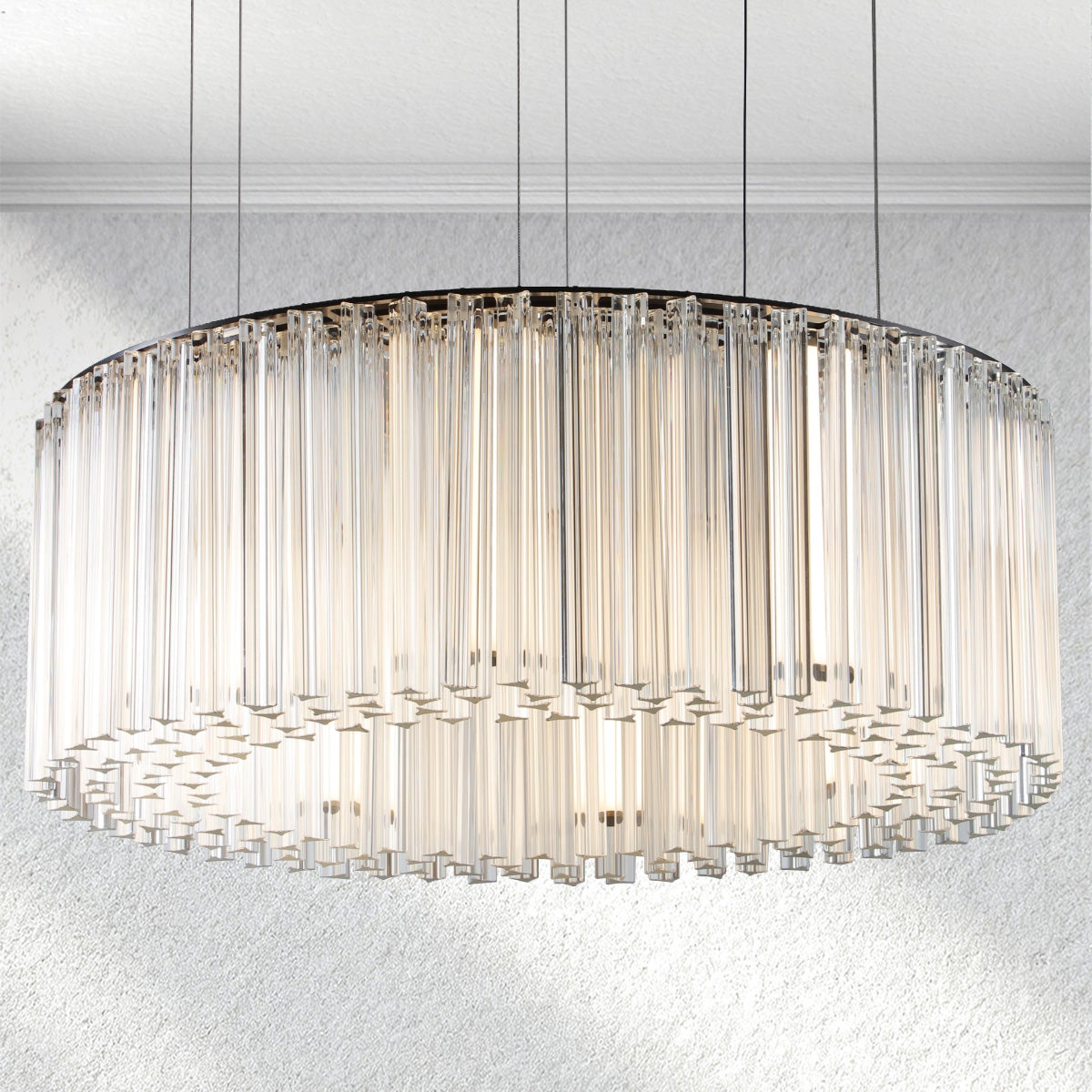 Furnviro Rainfall Round Chandelier