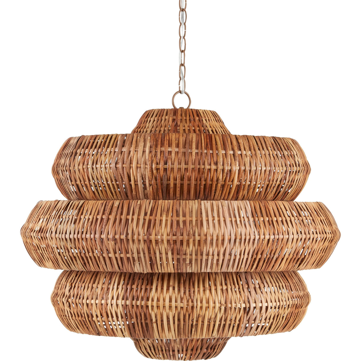 Antibes 3-Tiered Rattan Chandelier
