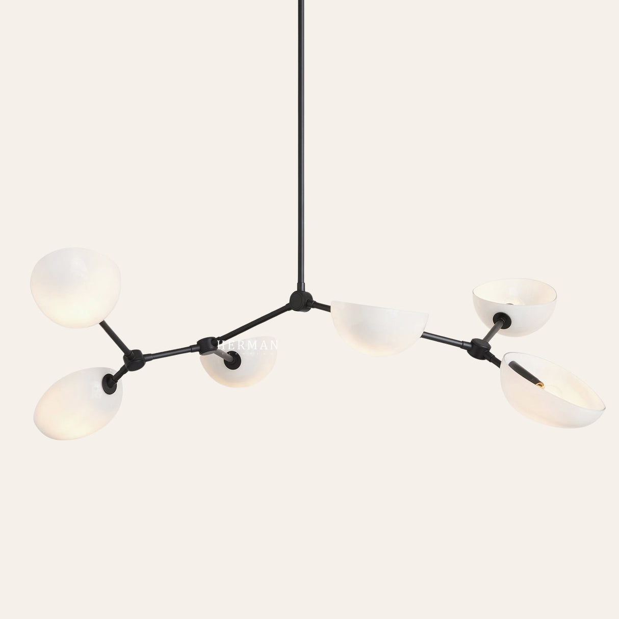Argus Glass Chandelier 45" Width