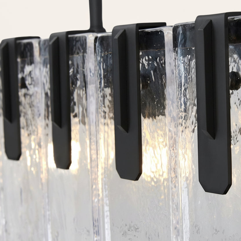 Nadia Glass Linear Chandelier 42" Width