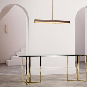 Artes Pendant Light - Alabaster, Bronze & Satin Brass