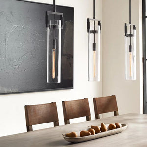 Aisha Glass Cylinder Pendant