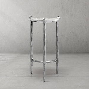Thaddeus Round  Horn Marble Coffee Table & Side Table
