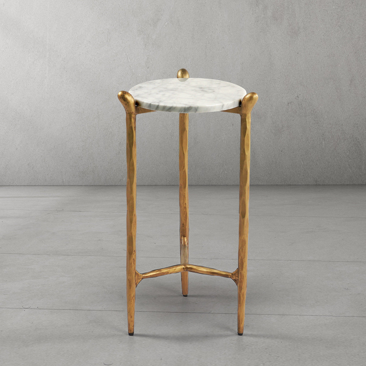 Thaddeus Round  Horn Marble Coffee Table & Side Table