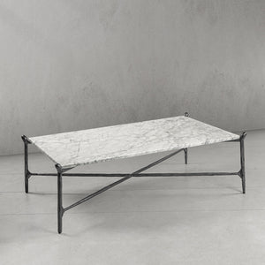 Thaddeus Square Horn Marble Coffee Table 39" 50"