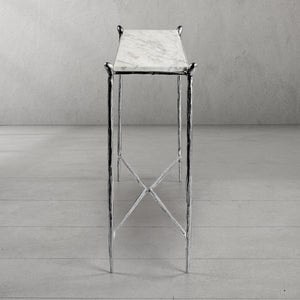 Thaddeus Rectangle Horn Marble Console Table