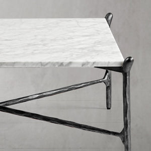 Thaddeus Square Horn Marble Coffee Table 39" 50"