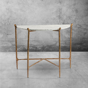 Thaddeus Horn Semi-Circle Marble Console Table