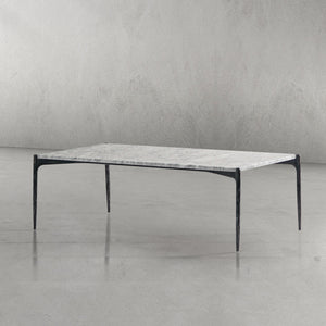 Thaddeus Rectangle Horn Marble Coffee Table