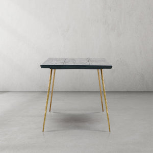 Thaddeus Vintage Style Metal Frame Dining Table