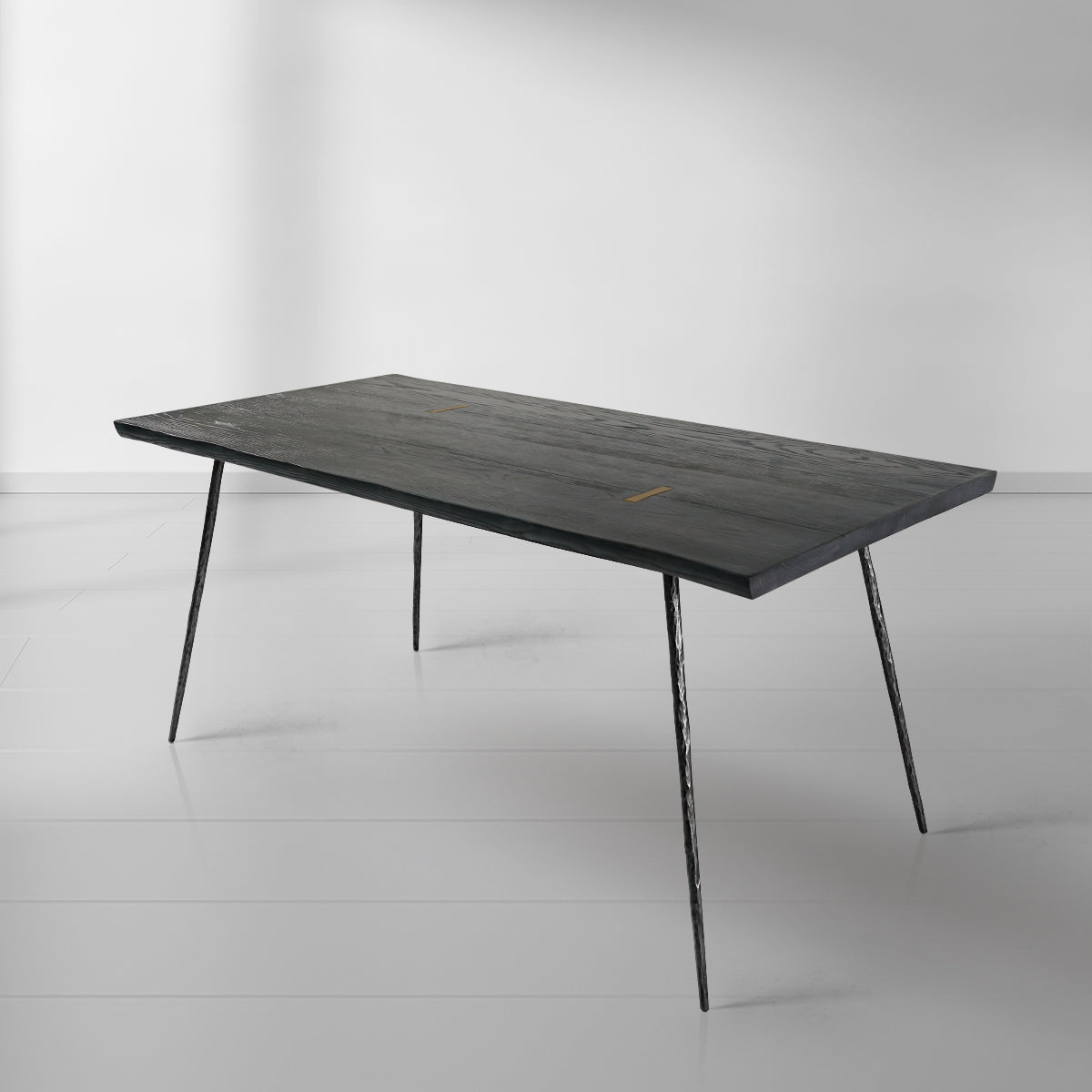 Thaddeus Vintage Style Metal Frame Dining Table