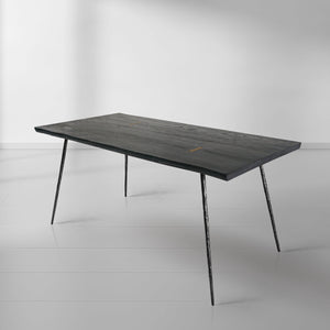 Thaddeus Vintage Style Metal Frame Dining Table