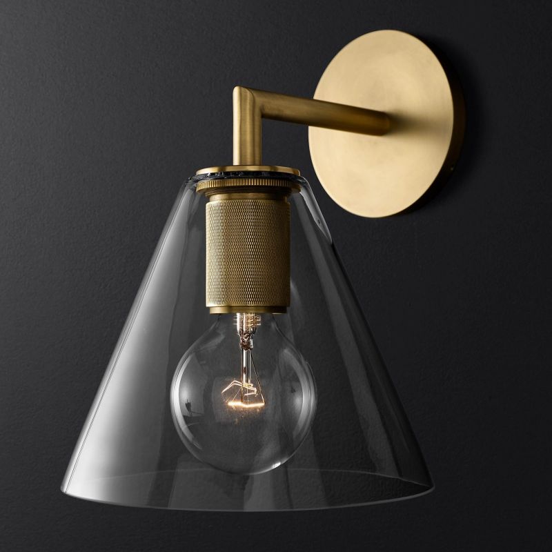 Aidas Funnel Shade Sconce