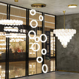 Alabaster Staircase Chandelier Light
