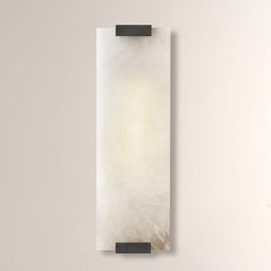 Hand-Carved Alabaster Grand Sconce