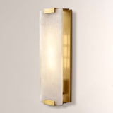 Hand-Carved Alabaster Grand Sconce